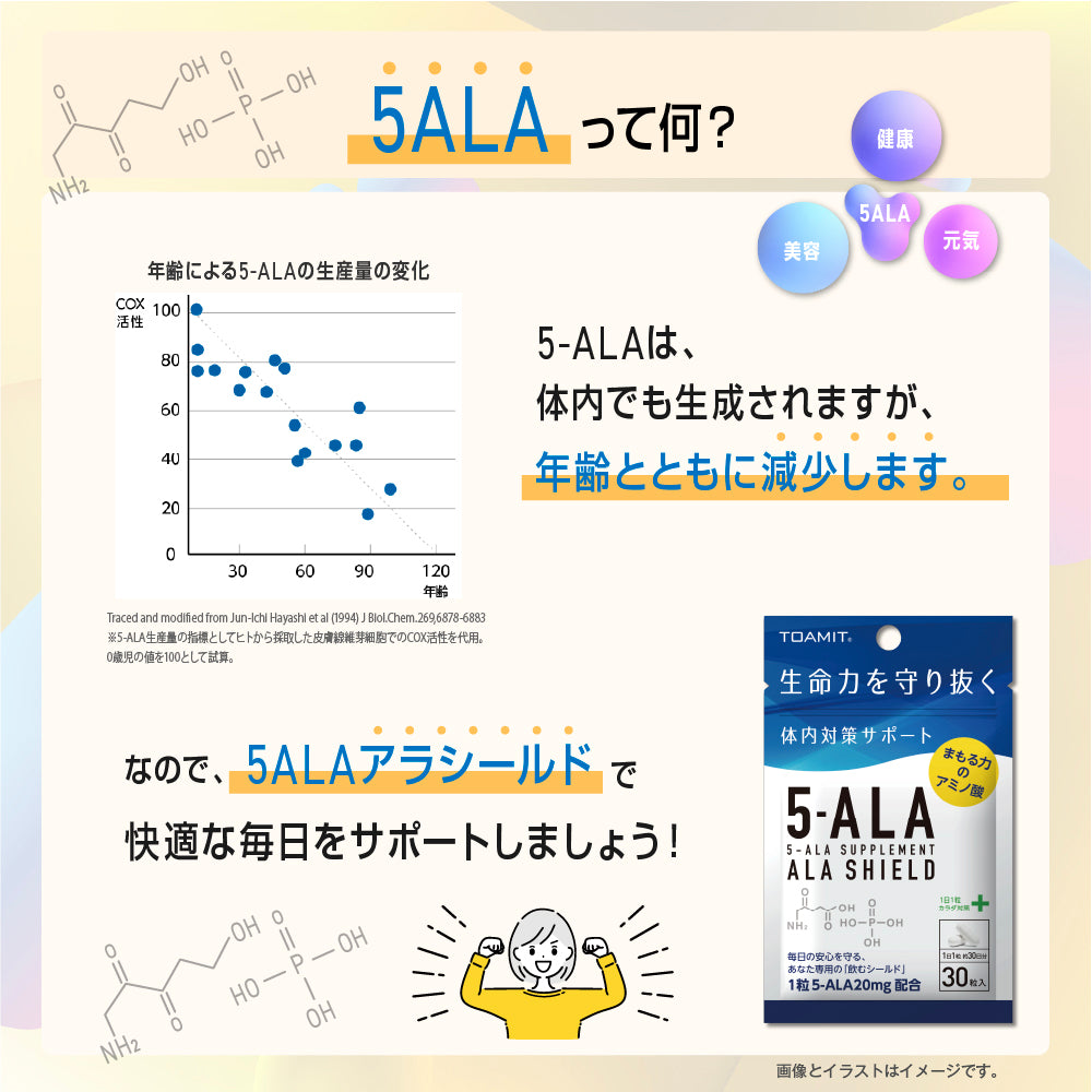 5ALAサプリメントアラシールド アミノ酸配合 1袋30日分 1日1粒